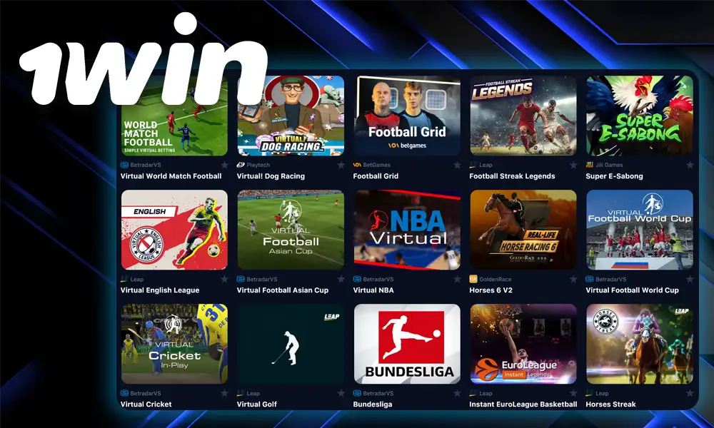 Fantasy Sport 1win equipos virtuales