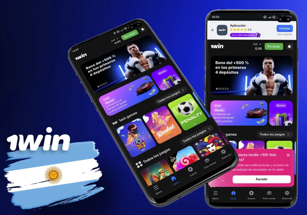 1Win aplicaciones Android e iOS