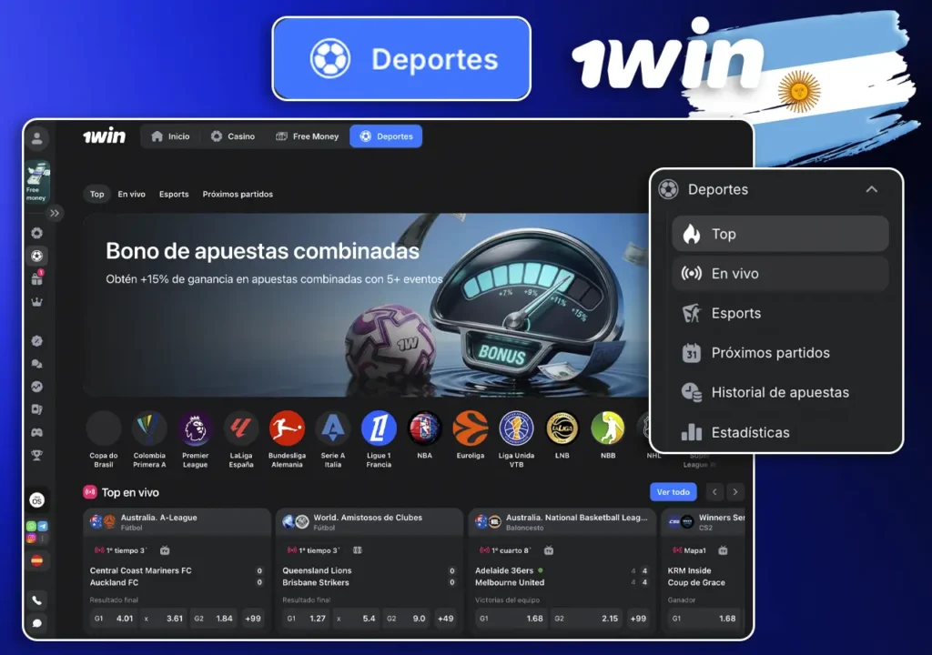 Deportes de 1Win Argentina